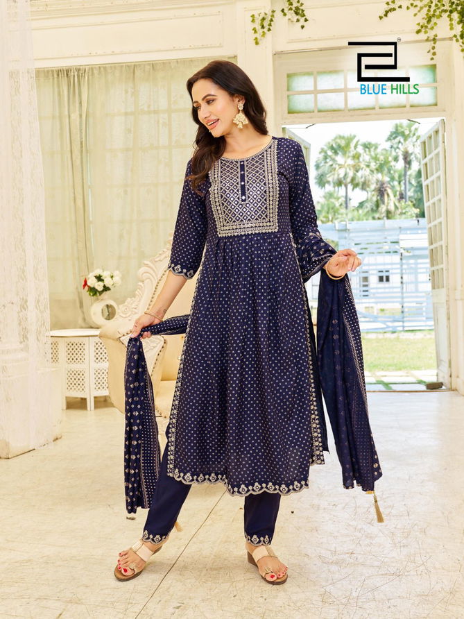 Blue Hills Trend Capture Nayra Cut Readymade Suits